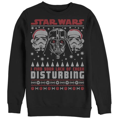 Men
s Star Wars Ugly Christmas Lack of Cheer Disturbing  Sweatshirt