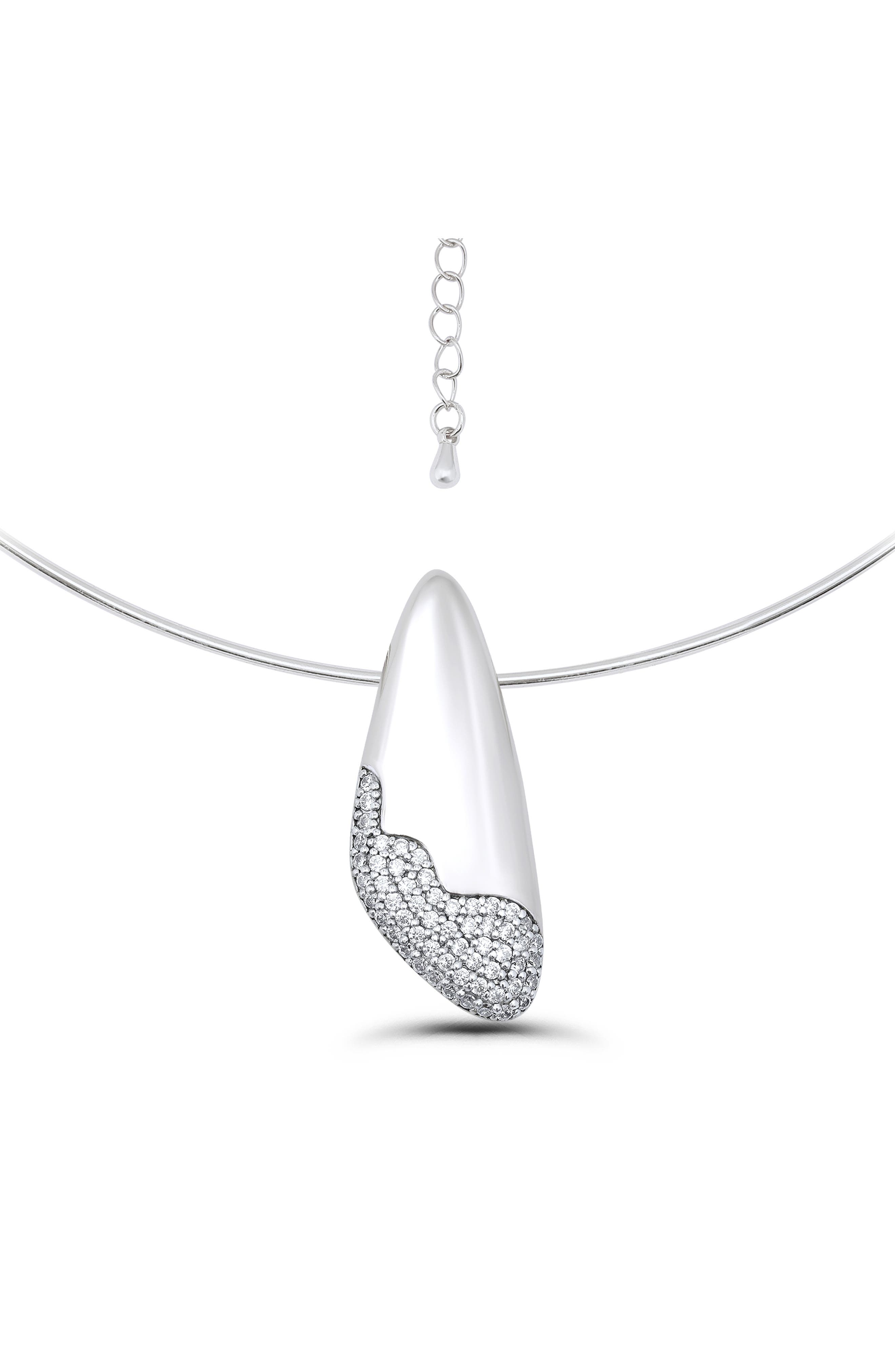 Christian Siriano New York Cubic Zirconia Pavé Sculptural Collar Necklace