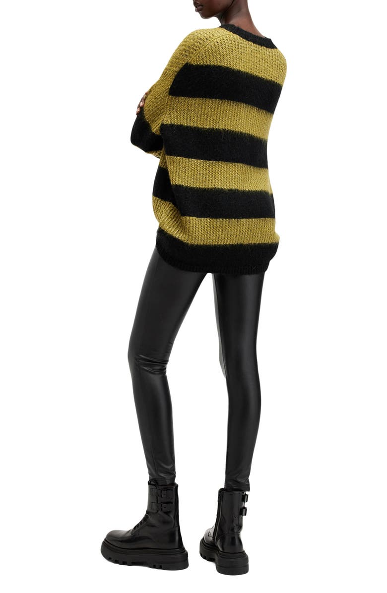 AllSaints Cora Faux Leather Leggings, Alternate, color, Black