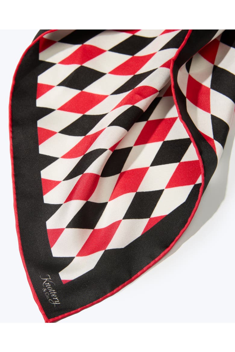 Diamond Silk Bandana, Alternate, color, Red & Black