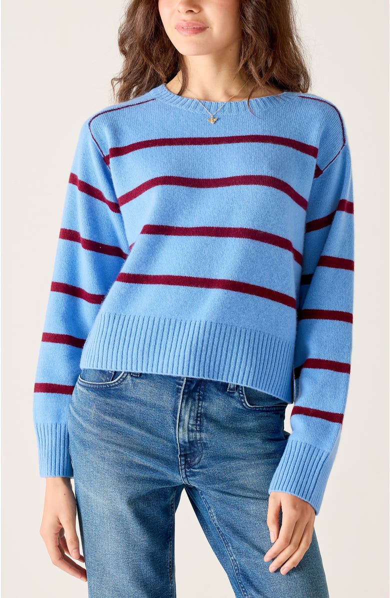 Voyageur by MERSEA Sausalito Cashmere Sweater, Main, color, Fresco/Burgundy