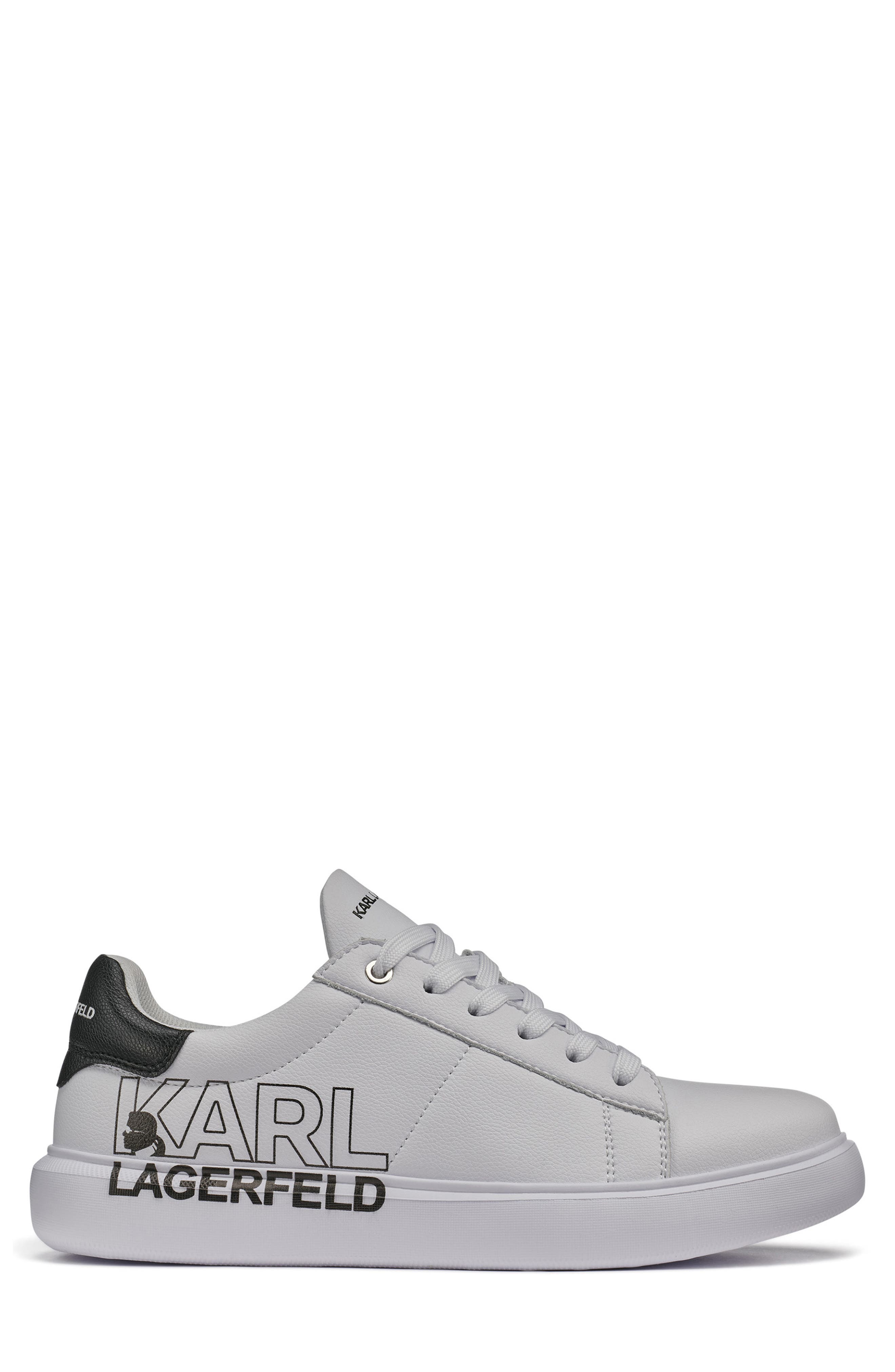Leather Low Top Sneaker, Alternate, color, WHITE