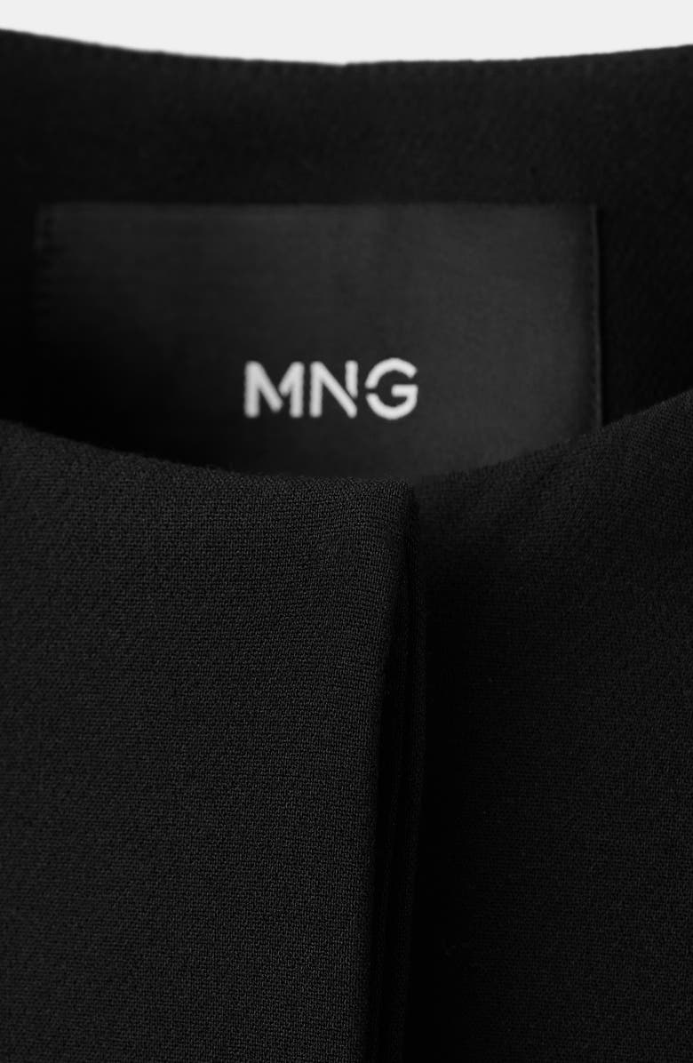 MANGO Americana Louis Collarless Jacket, Alternate, color, Black