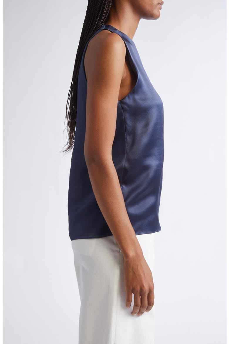 Sleeveless Silk Satin Top, Alternate, color, 11N NEW BLUE