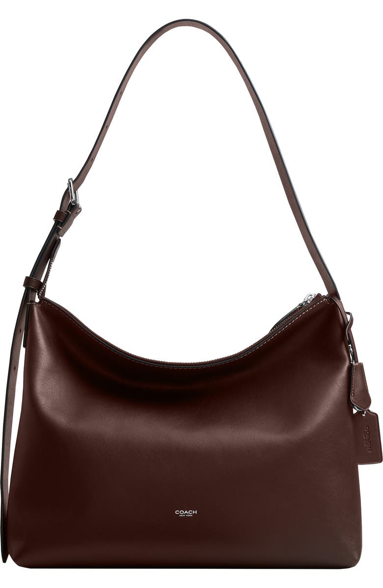 COACH Mott Leather Messenger Bag, Main, color, Maple