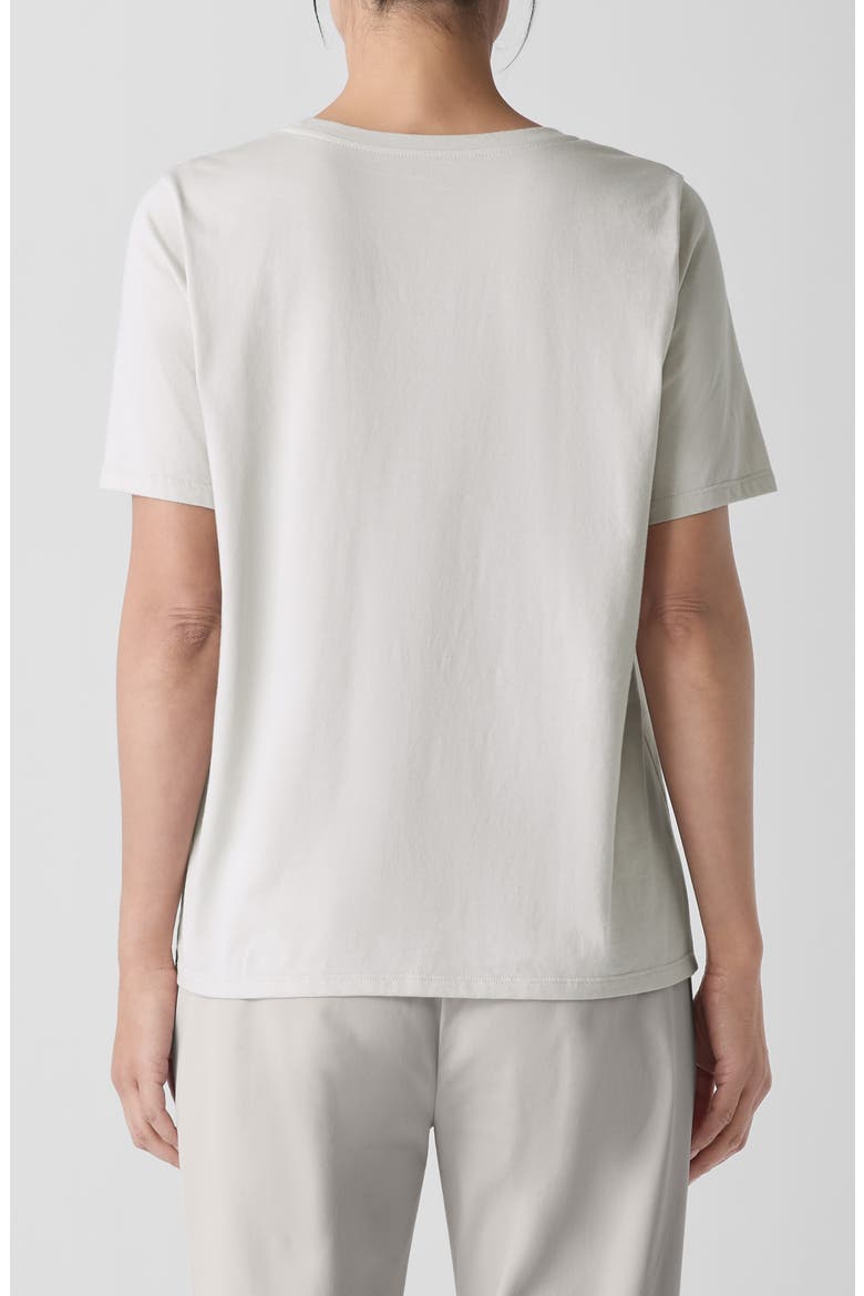 Crewneck Organic Cotton T-Shirt, Alternate, color, CHALK