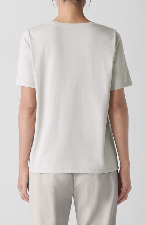 Eileen Fisher Crewneck Organic Cotton T-shirt In Chalk