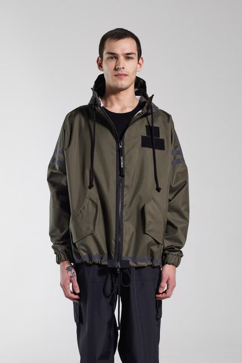 Stutterheim Forsa Full Zip Hooded Jacket In Green