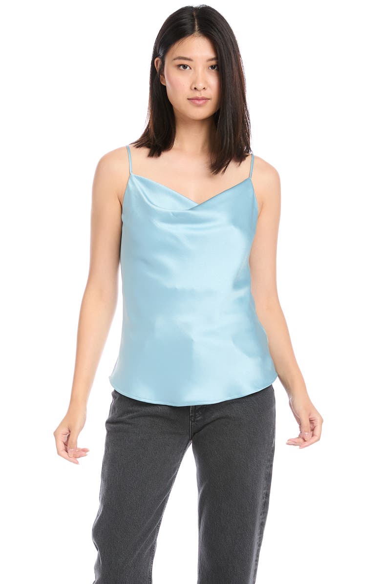 FIFTEEN TWENTY Cowl Neck Satin Camisole, Alternate, color, Glacier