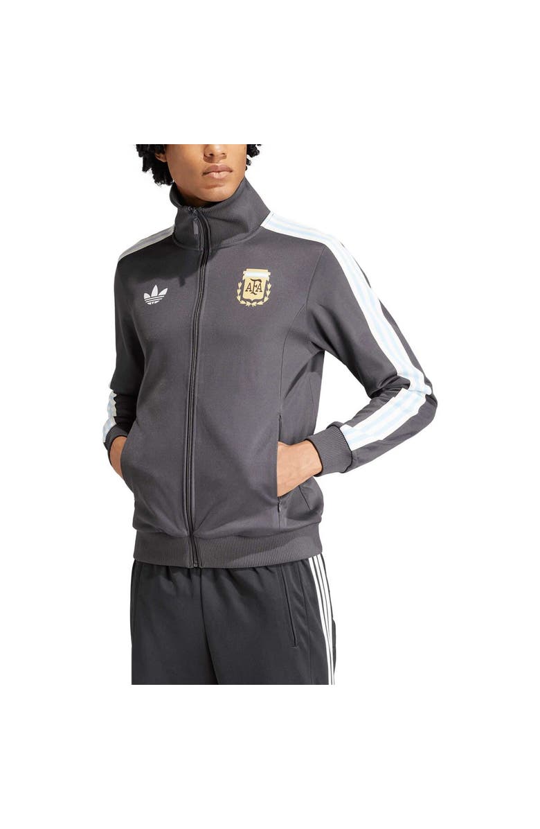 adidas Originals Men's adidas Originals  Black Argentina National Team Beckenbauer Full-Zip Track Jacket, Alternate, color, Black