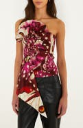 FARM Rio Borbofly Smocked Strapless Ruffle Top