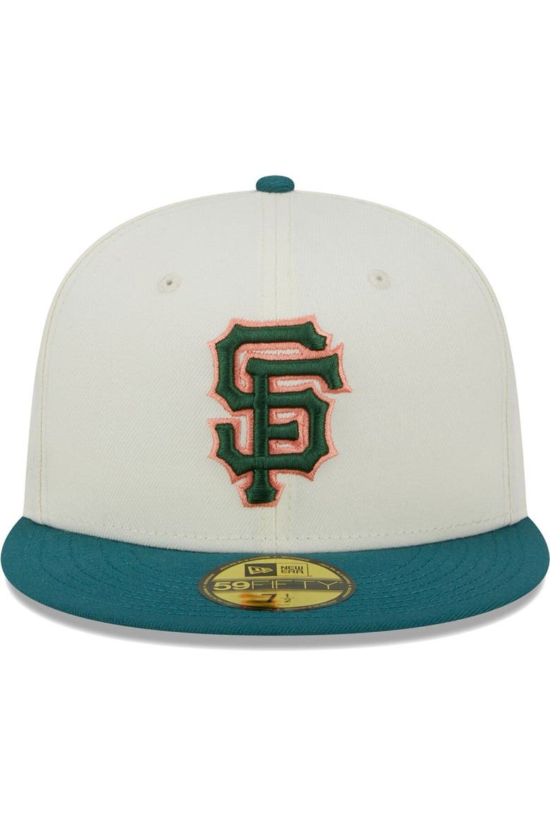 Men's New Era Cream San Francisco Giants Chrome Evergreen 59FIFTY Fitted Hat, Alternate, color, Cream