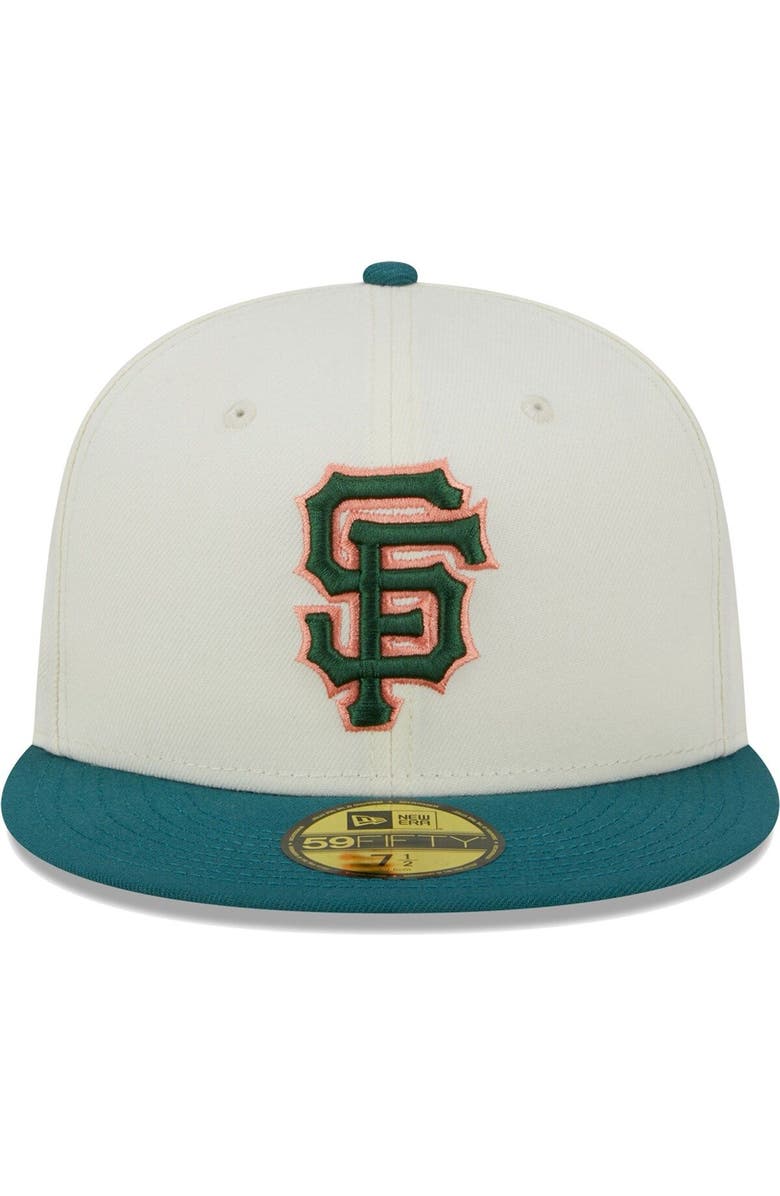 New Era Men's New Era Cream San Francisco Giants Chrome Evergreen 59FIFTY Fitted Hat, Alternate, color, 