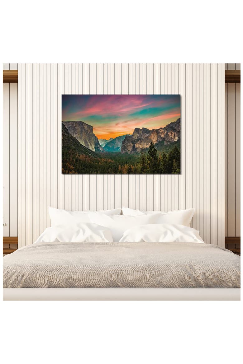 California Yosemite Valley Tunnel View Sunset by Alex G Perez Canvas Wall Art, Alternate, color, MULTI