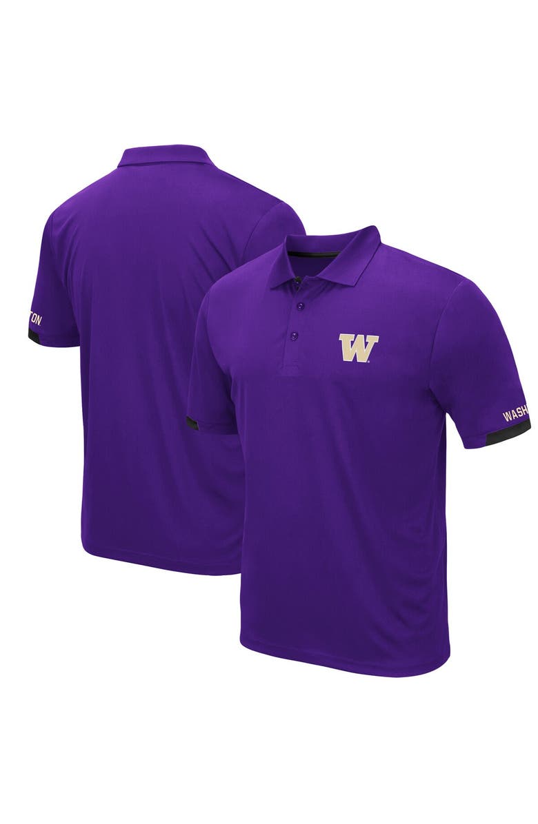 COLOSSEUM Men's Colosseum Purple Washington Huskies Santry Lightweight Polo, Main, color, Purple