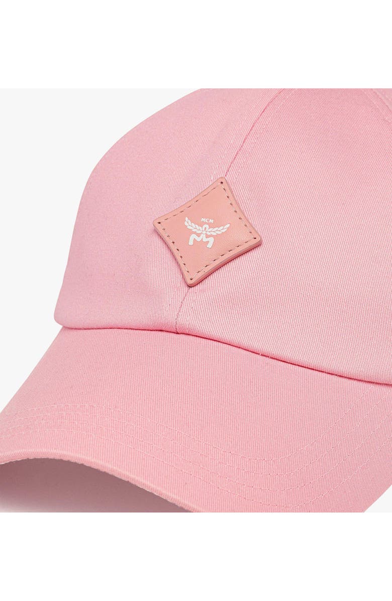 MCM Essential Diamond Cap in Cotton Twill, Alternate, color, Pink