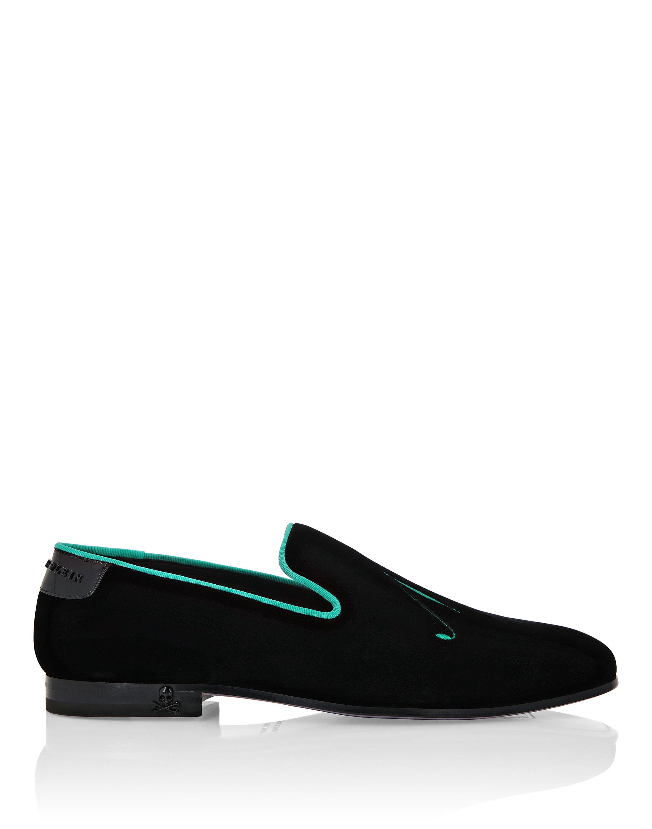 Velvet Loafers Men, Alternate, color, green
