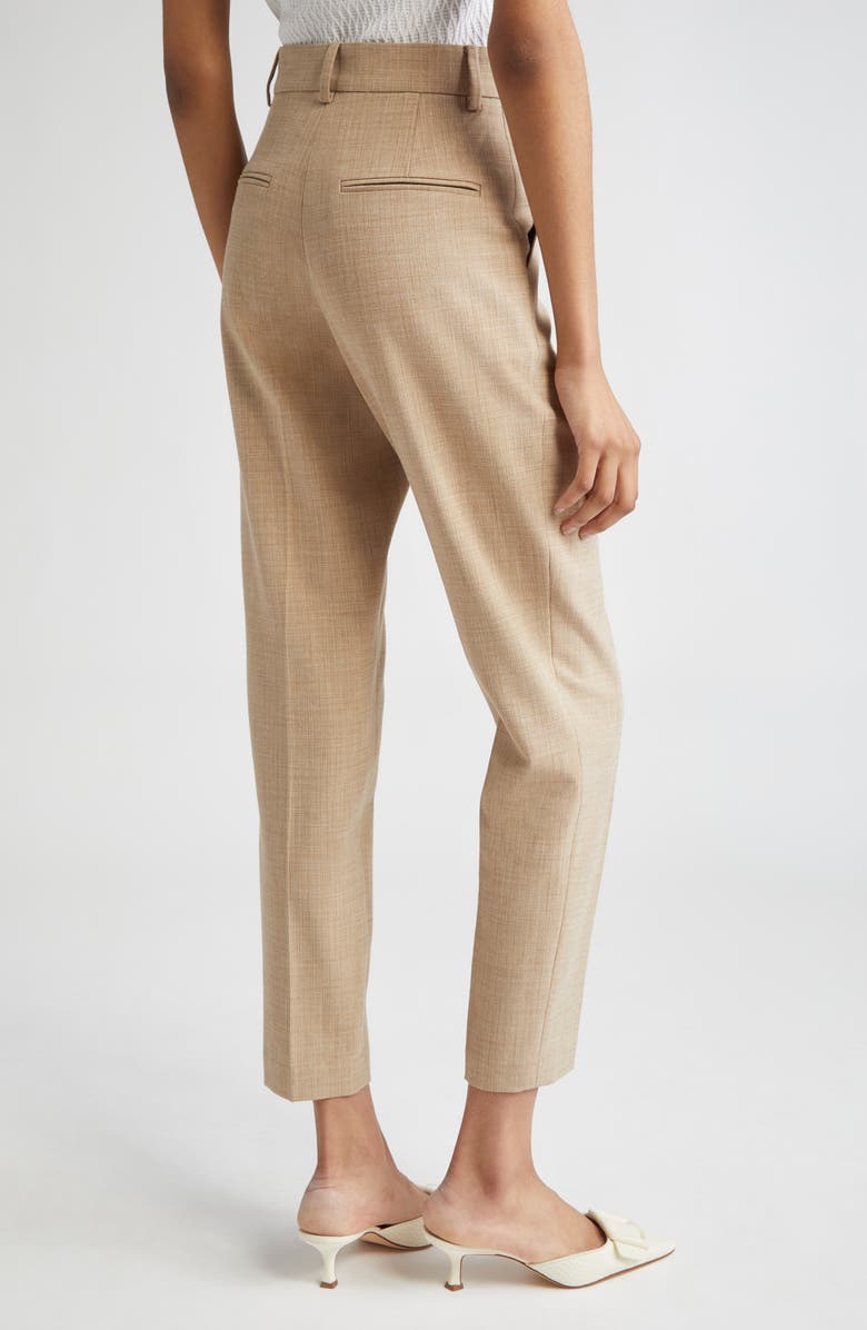 ST. JOHN Heathered Stretch Suiting Ankle Pants, Alternate, color, Acorn/ Haze Gray Multi