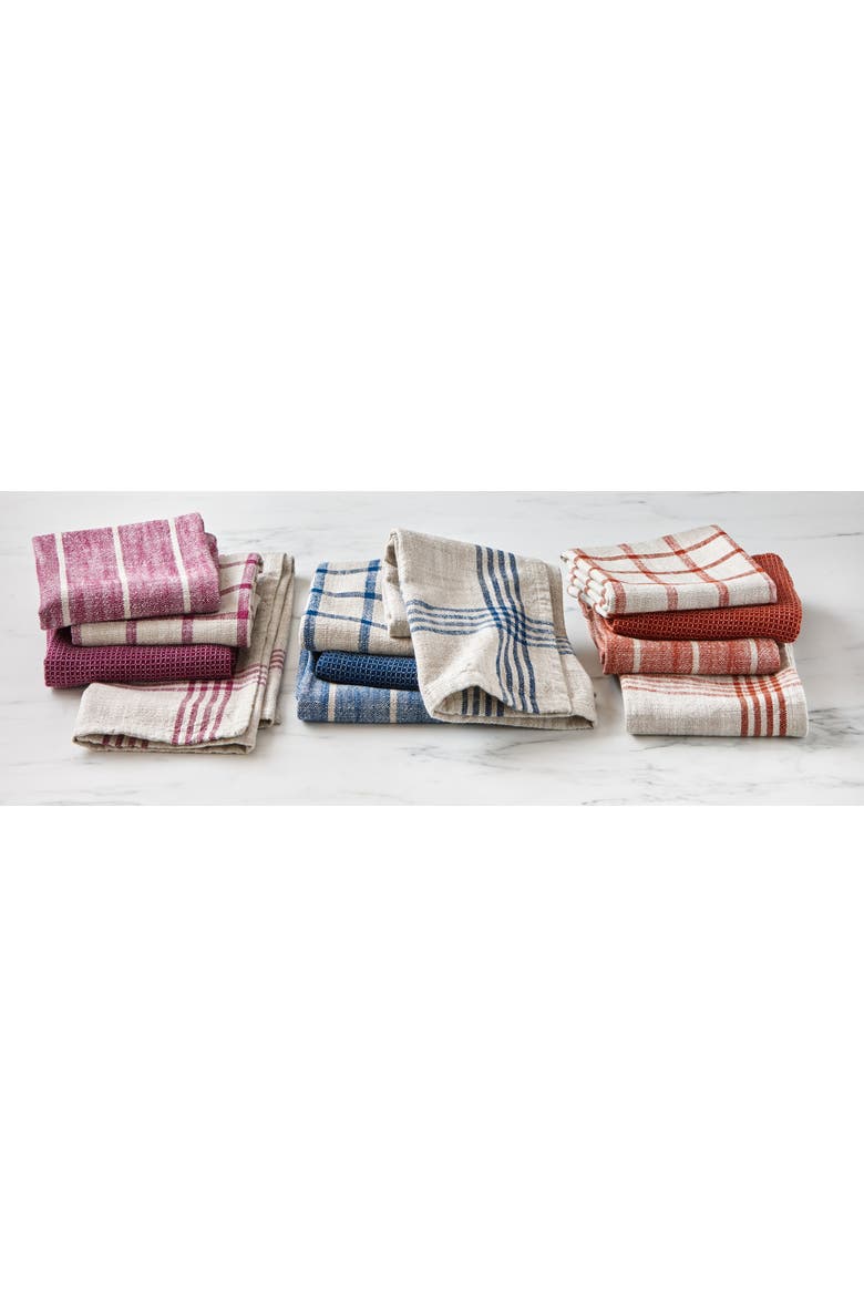 Canyon Woven Dishtowel Set of 4 Midnight Blue Kitchen Cloths, Alternate, color, Blue