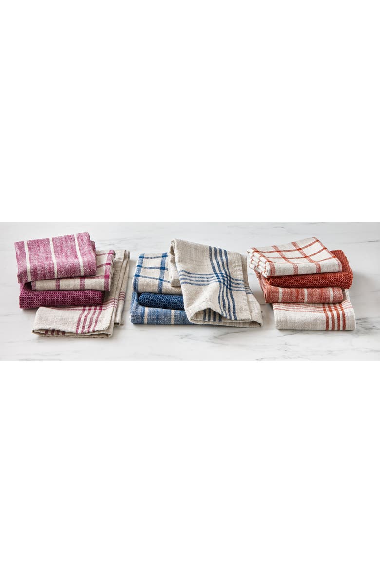 tag Canyon Woven Dishtowel Set of 4 Midnight Blue Kitchen Cloths, Alternate, color, Blue