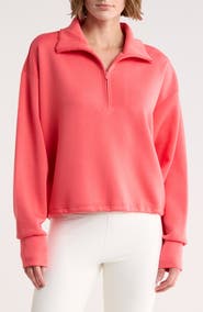 Z by Zella Whisper Knit Half Zip Sweatshirt