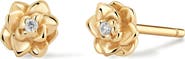 MADE BY MARY Cubic Zirconia Birthstone Flower Stud Earrings
