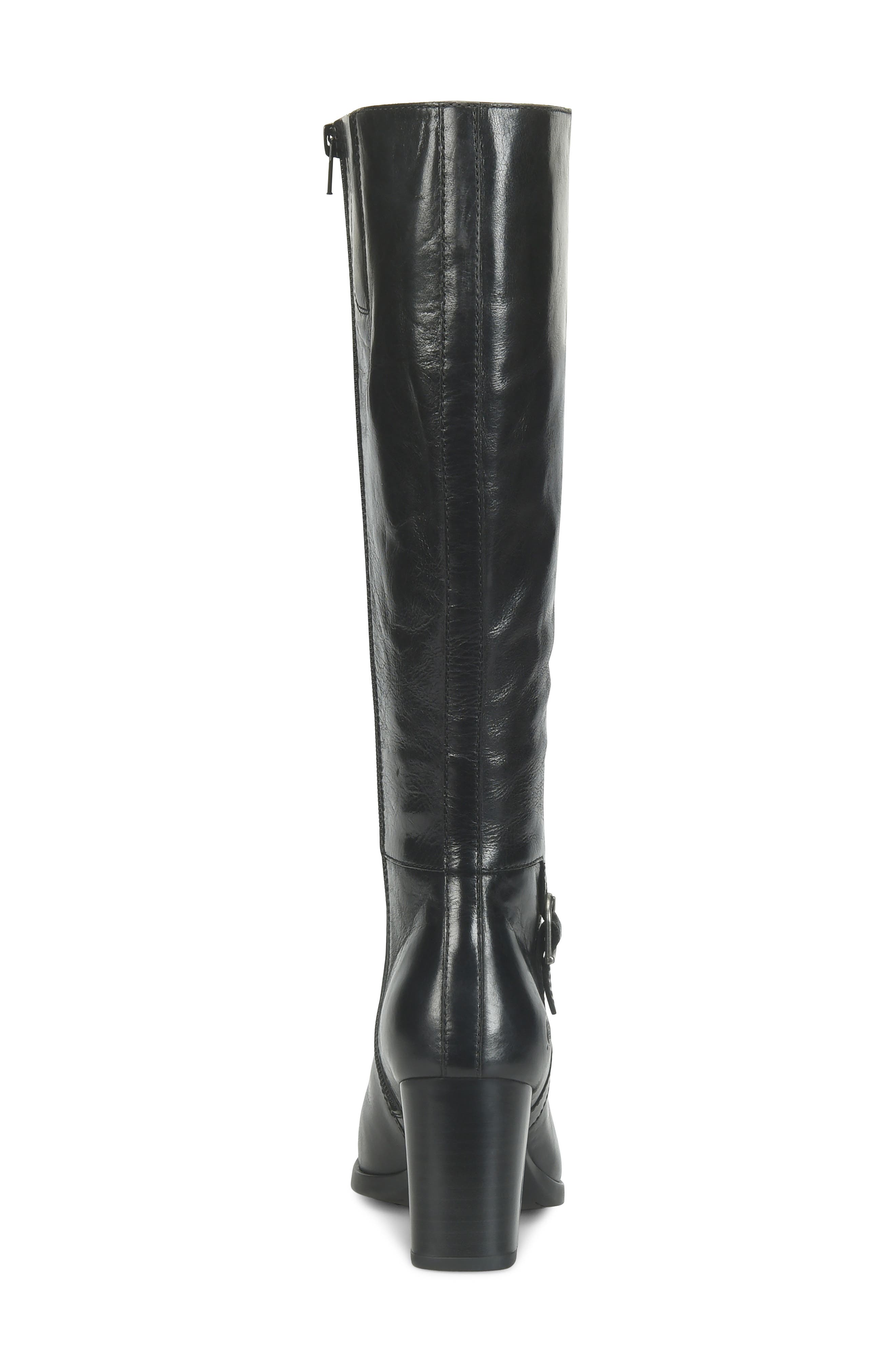 Elysia Leather Knee High Boot, Alternate, color, BLACK LEATHER