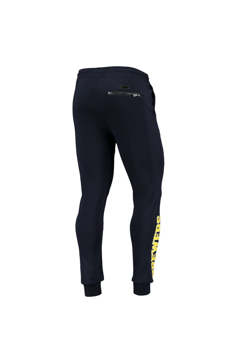 PRO STANDARD Men's Pro Standard Navy Milwaukee Brewers Logo Jogger Pants, Alternate, color, 