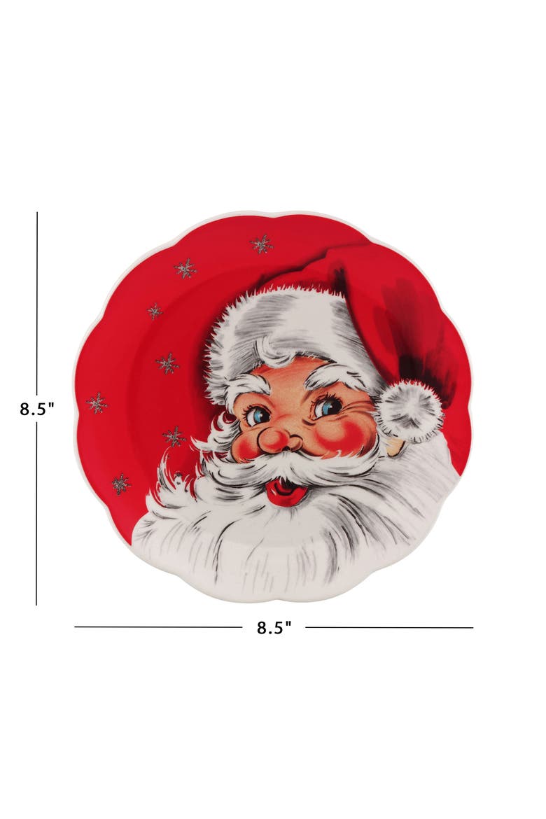 8 in. Set of 4 Nostalgic Ceramic Character Plates - Classic, Alternate, color, Multicolor