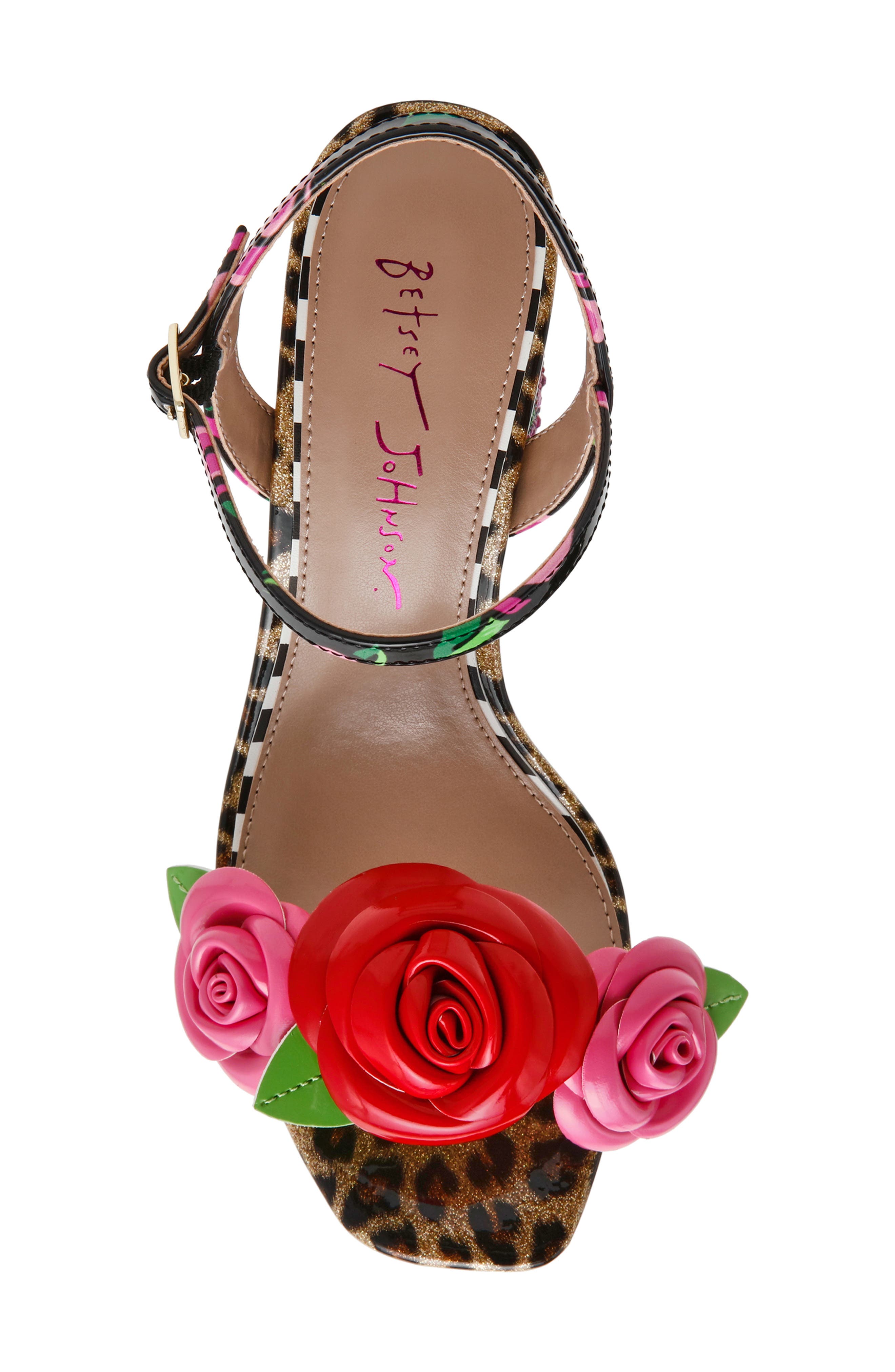 Barett Rose Block Heel Sandal, Alternate, color, FUSHIA ROSE