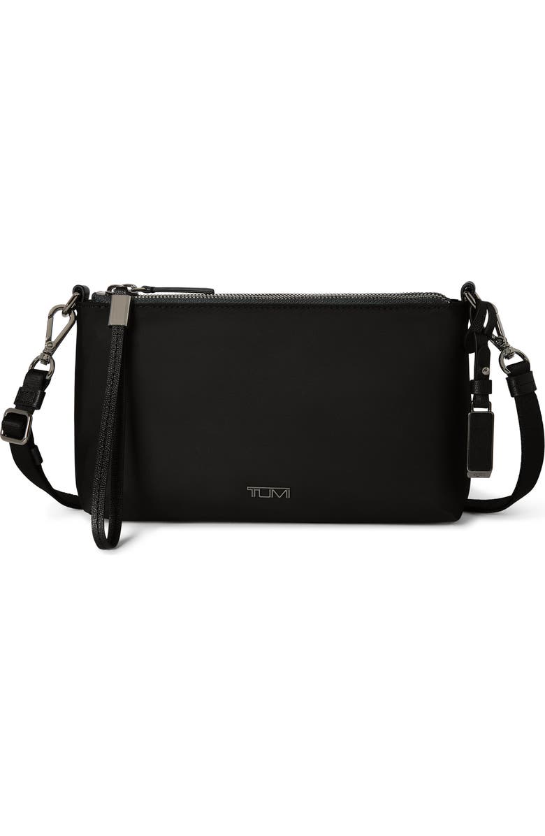 TUMI Voyageur Adela Nylon Crossbody Bag, Main, color, Black/ Gunmetal
