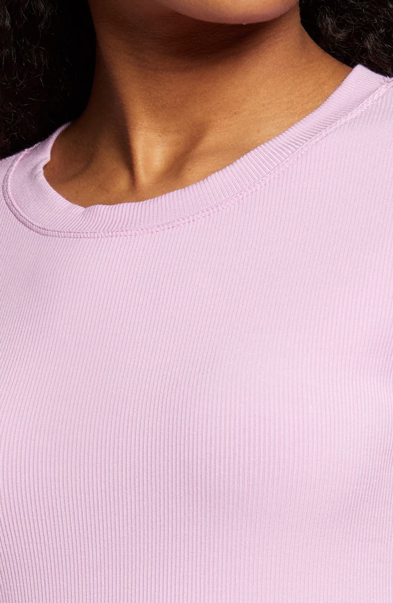 BP. Front Slit Rib T-Shirt Dress, Alternate, color,