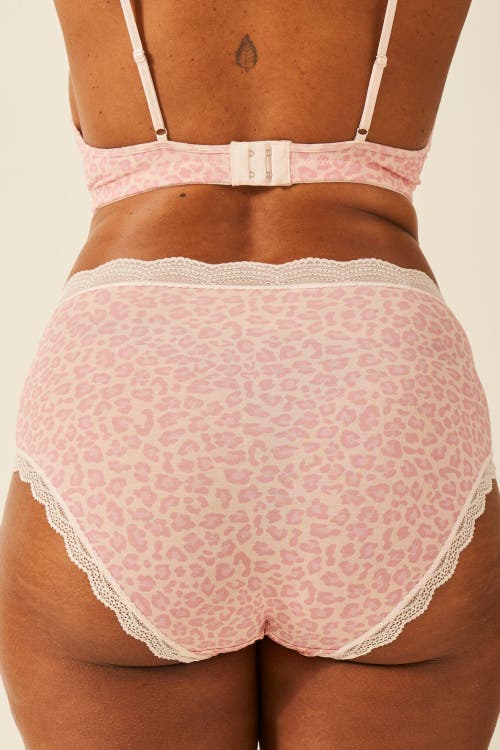 Stripe & Stare High Rise Knicker Four Pack In Neutral
