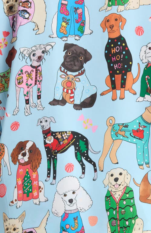Karen Mabon Christmas Dogs Classic Pajamas In Blue