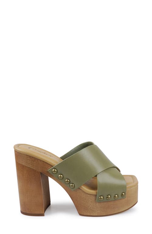 Candies Candie's Maggy Platform Slide Sandal In Green