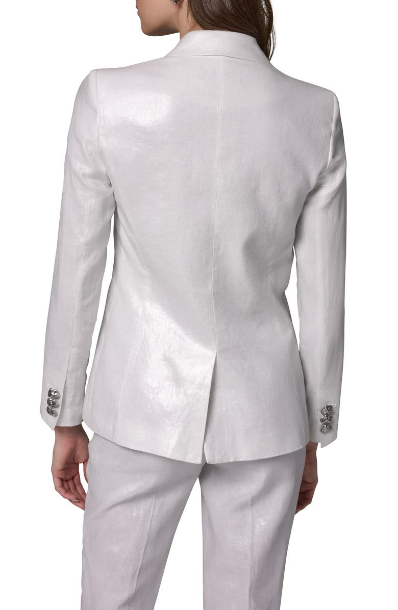 Donna Karan New York One-Button Linen Blazer, Alternate, color, 