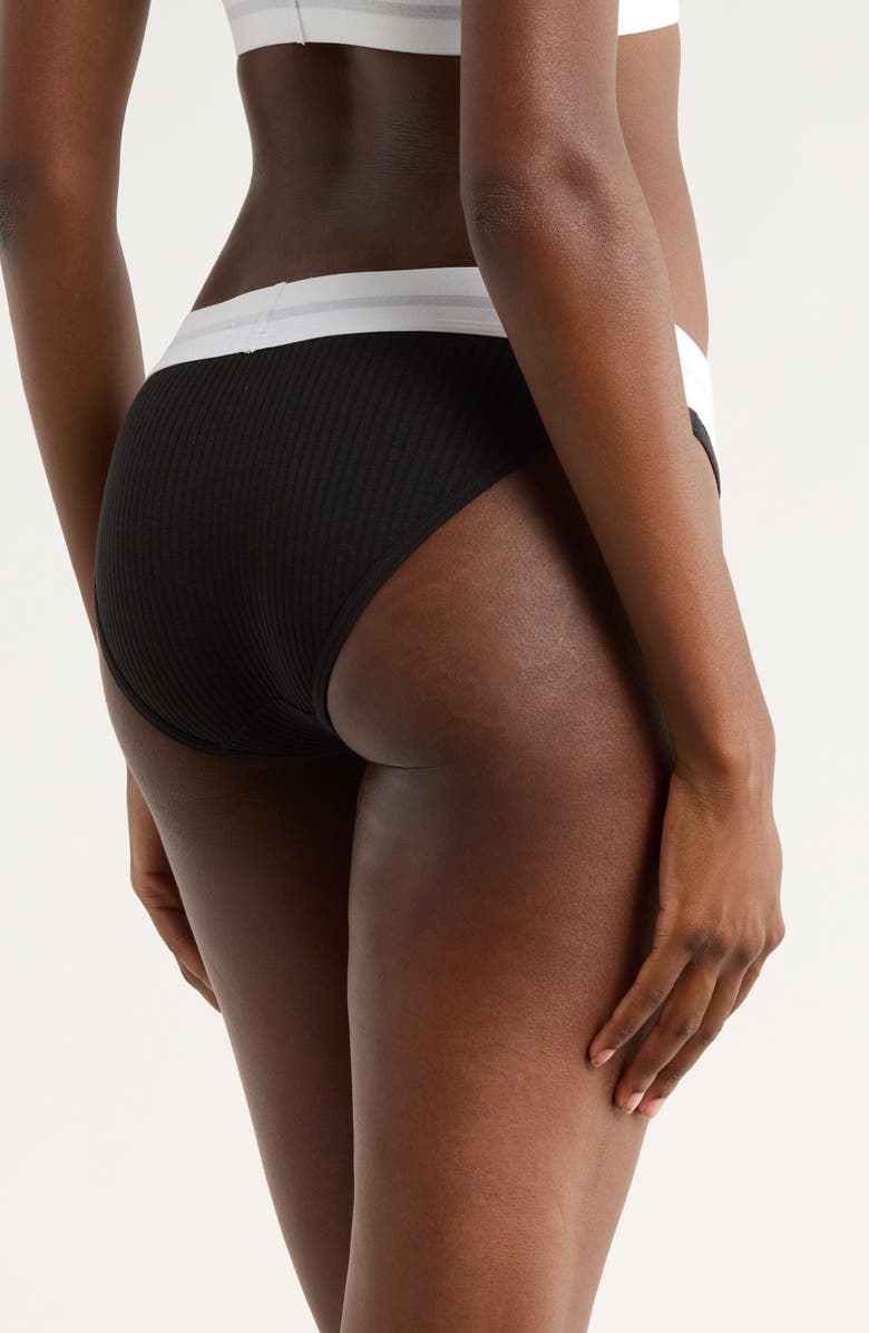 Calvin Klein Rib Logo Bikini, Alternate, color, 