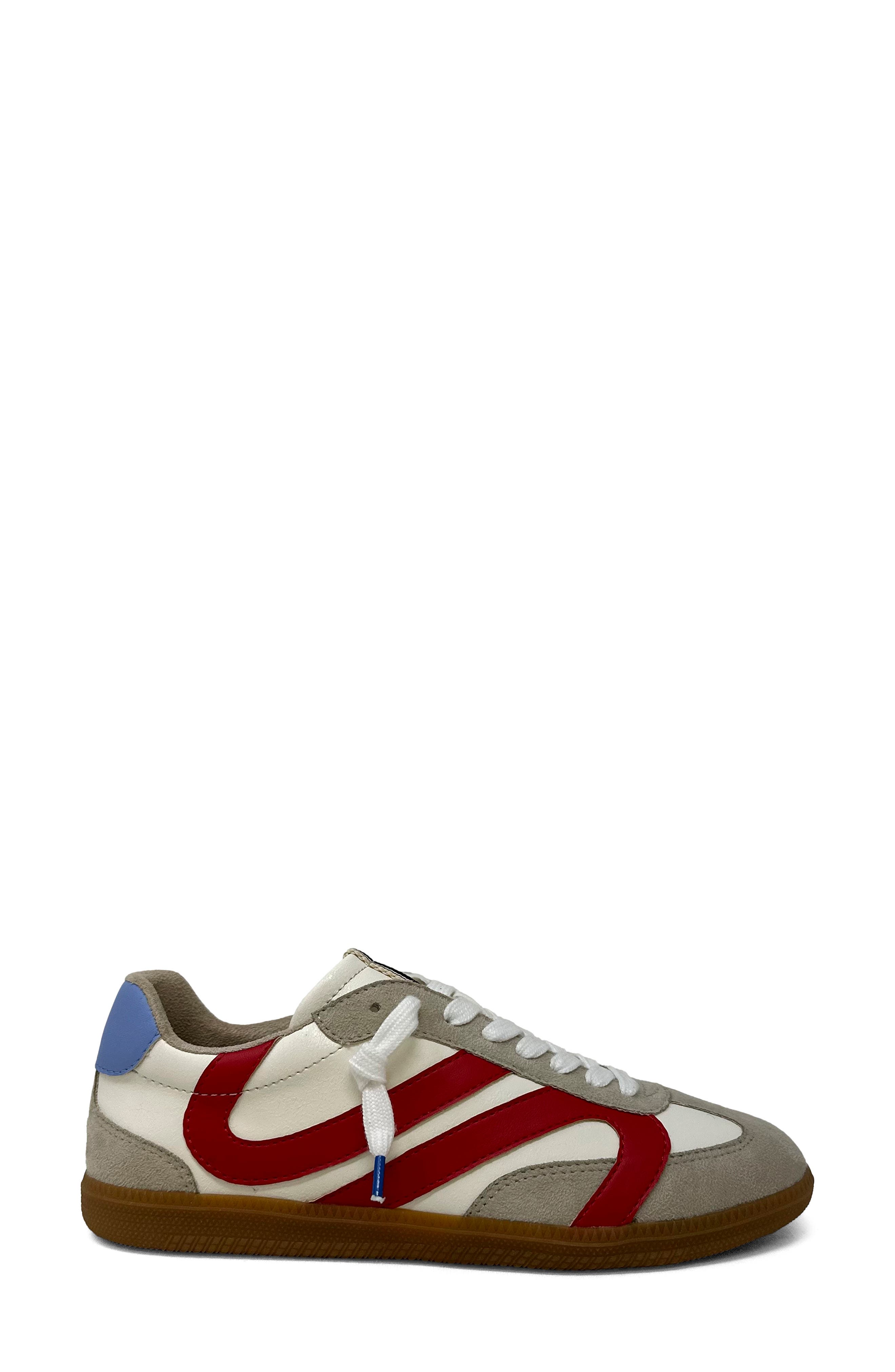 Sadie Sneaker, Alternate, color, RED