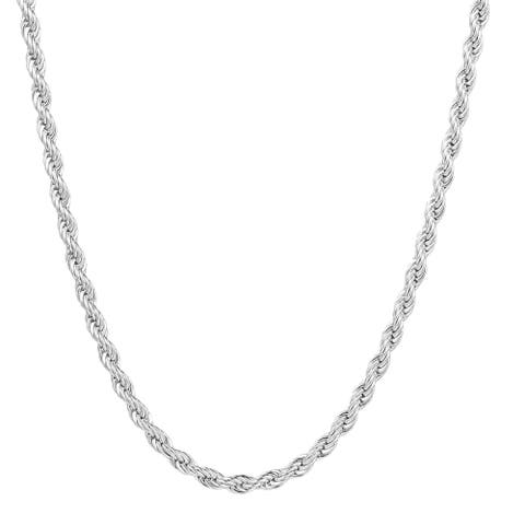 Sterling Silver Thick Twisted Necklace