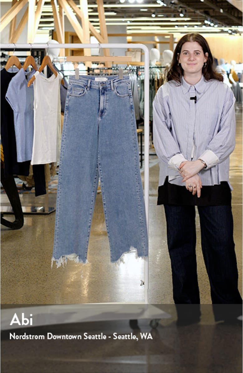Frayed Hem Wide Leg Jeans, sales video thumbnail