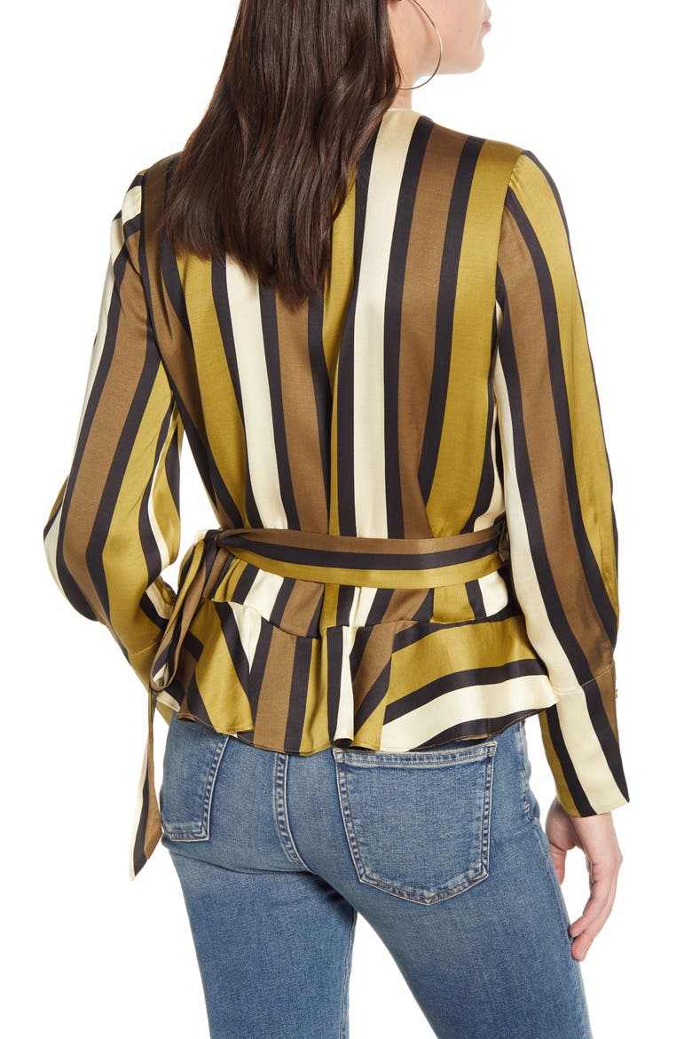 Stripe Wrap Top, Alternate, color, COMBO C