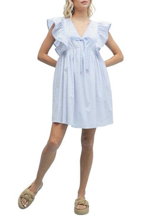 Striped Bow Babydoll Dress