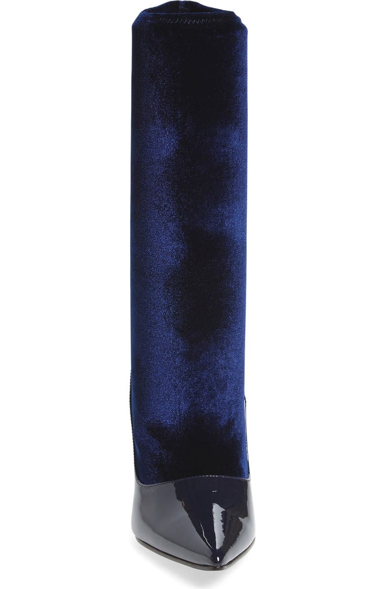 Balenciaga Velour Stretch Bootie, Alternate, color,