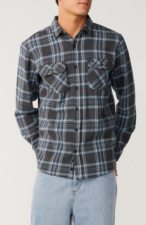 Griffin Plaid Cotton Flannel Button-Up Shirt