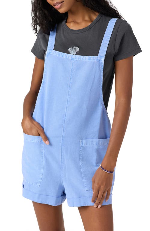 O'neill Summerlin Cotton & Linen Short Overalls In Blue