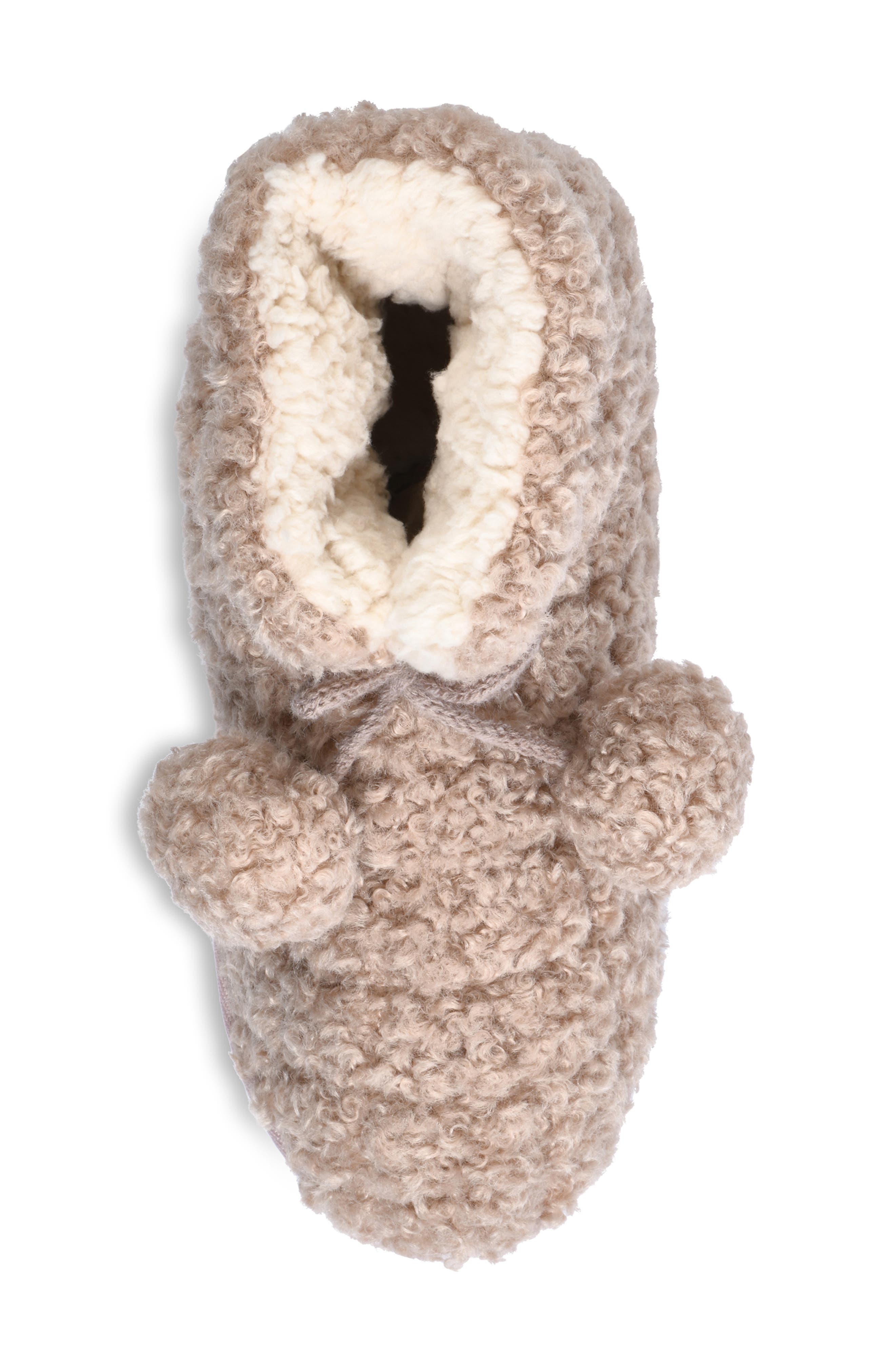 Faux Fur Quilted Slipper Boot, Alternate, color, COCOA