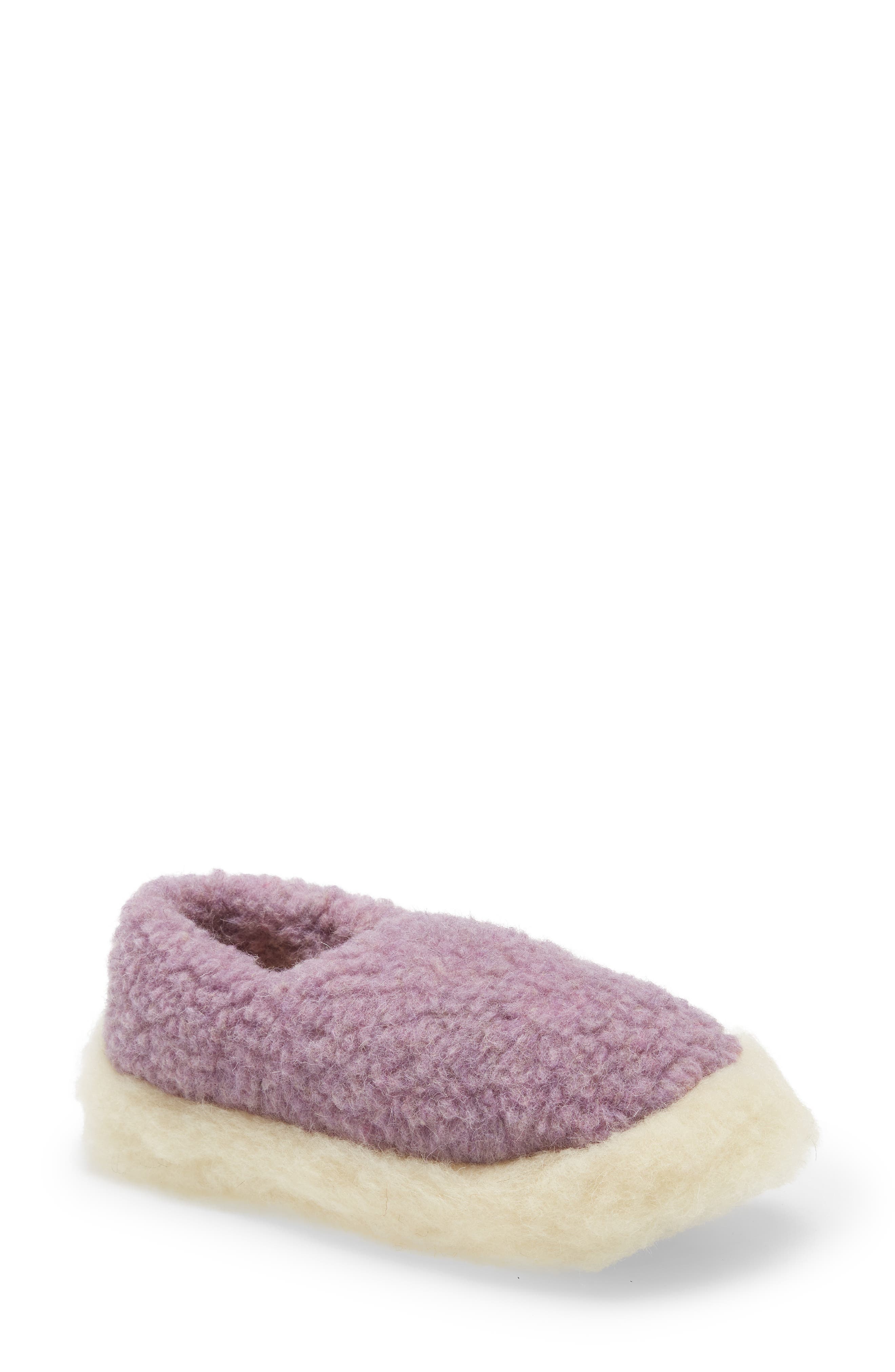 SHIP BY THE SEA Sheep by the Sea Siberian Unisex Wool Slipper, Main, color, Lilac