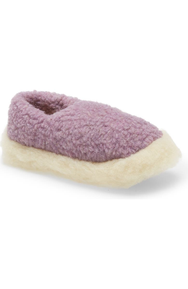 SHIP BY THE SEA Sheep by the Sea Siberian Unisex Wool Slipper, Main, color, Lilac