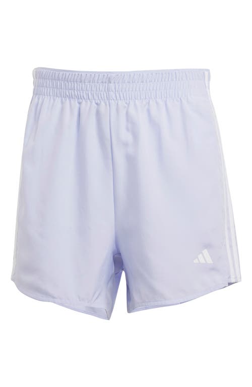 Adidas Originals Adidas High Waist 3-stripe Shorts In Violet Tone/white