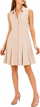 beachlunchlounge Two Pocket Sleeveless Shirtdress